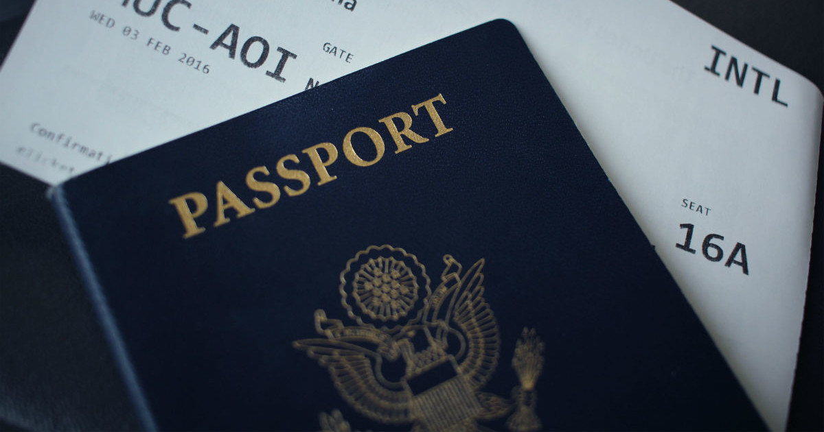 passport and plane ticket