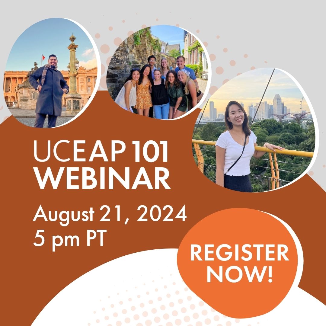 UCEAP 101 Webinar Flyer Aug 21 2024 5pm Pacific Time