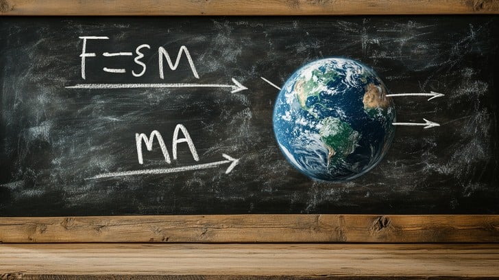 Image of earth on a chalkboard